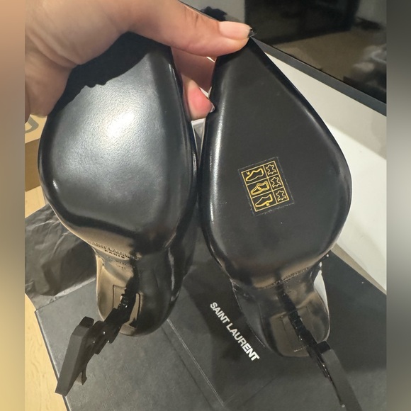 Black YSL Opyum heeled Ankle Boots in patent leather brand new - Picture 14 of 16